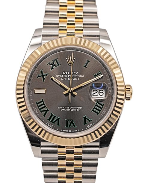 rolex datejust 41 two tone wimbledon|Rolex Datejust 41 Wimbledon review.